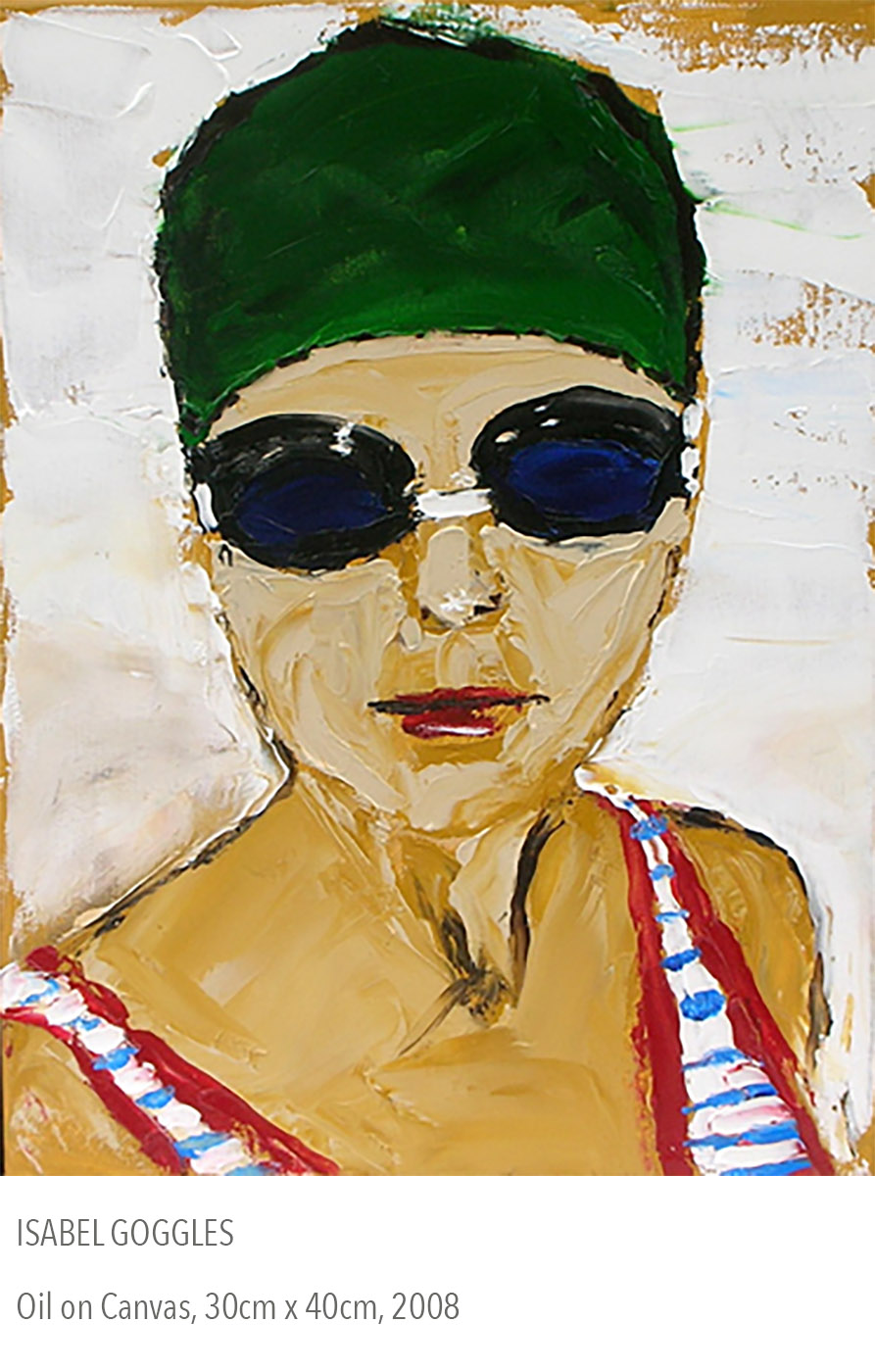 2008 oil painting called Isabel Goggles