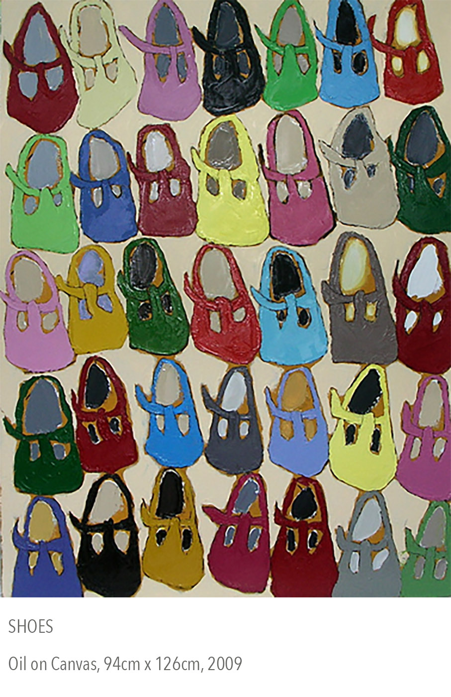 2009 oil painting called Shoes